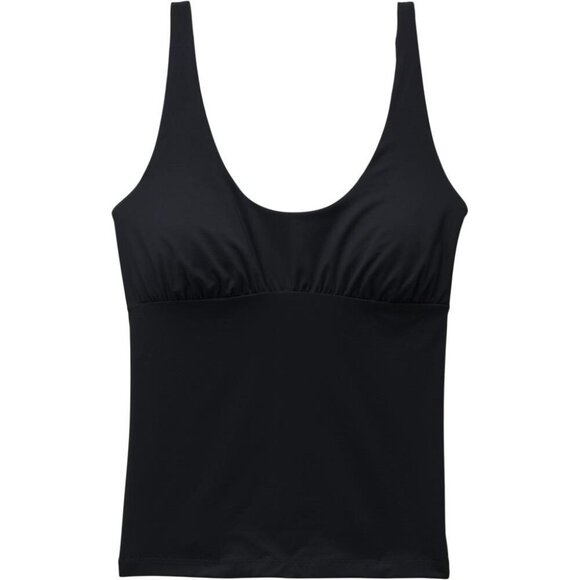 prAna Womens Mallorca Tankini Swim Top SMALL in Black - Picture 2 of 7